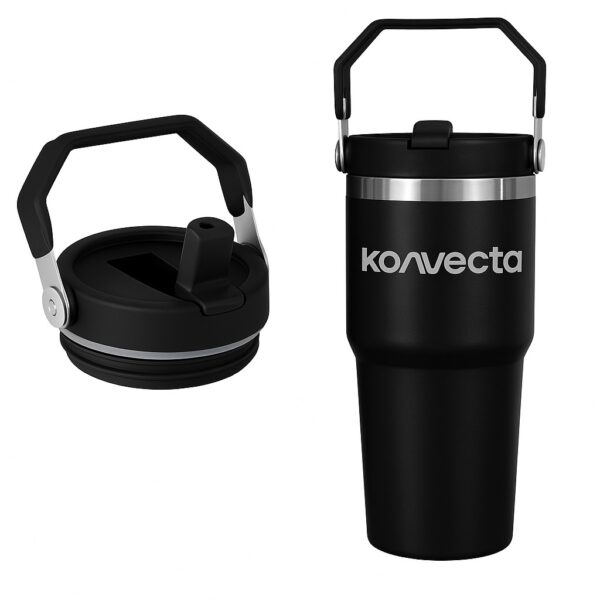 MUG DE ACERO INOXIDABLE COLOR NEGRO 40 oz